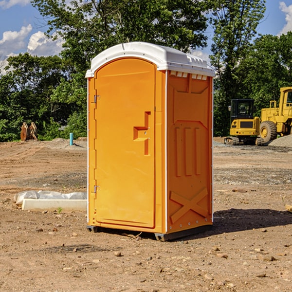 how often are the porta potties cleaned and serviced during a rental period in Corral City